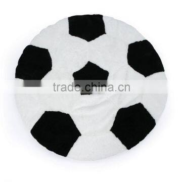 St Sep promotion real plush round mat football shape for baby