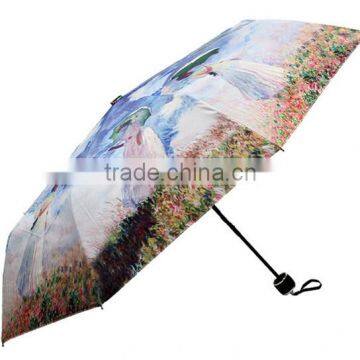 Famous Oil Painting Hot Sale Promotion Folding Umbrella