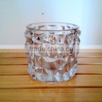 2015 New design diamond design glass votives