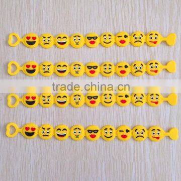 China Factory Silicone Emoji Slap Bracelet Pvc Emoji Snap Bracelet photo-6