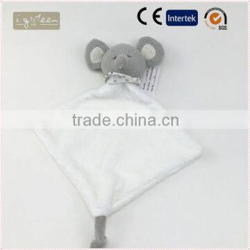 I-Green Toy Series-Fashional Style Promotional Knit Stuffed Cotton mouse baby towel Knitted mouse Napkin