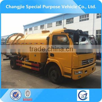 dongfeng 6m3 sewage truck with high pressure cleaning function