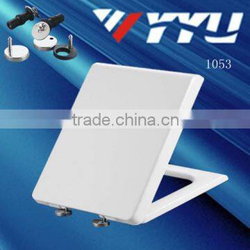 luxury square stainless steel hinge toilet seat-1053