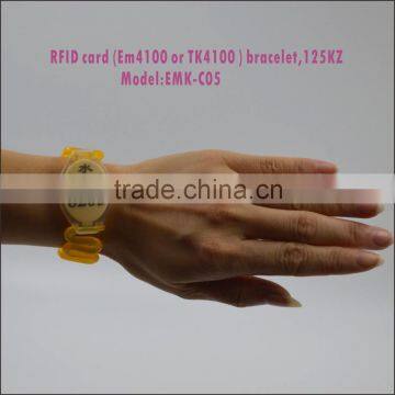 2016 New Hot Selling 125khz Dual Frequency RFID EM4001 Card Bracelet