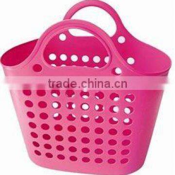 big size plastic laundry basket with holder