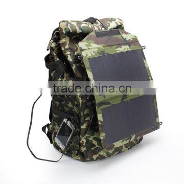 12W power rate high efficiency solar charger bag for laptop and smart phone outdoor camping