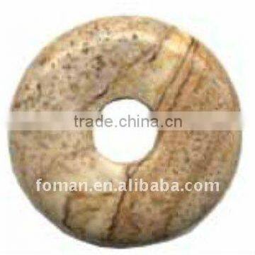 50mm round picture jasper gemstone jewelry pendant