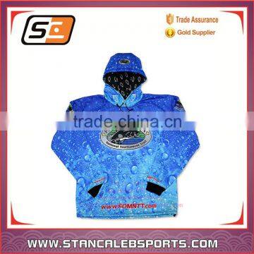 Stan Caleb Sublimation fishing clothing vented printed fishing shirts hoodies