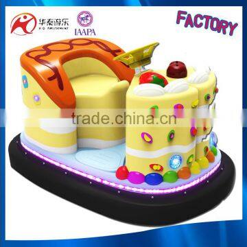 Funny and lovely cake bumper car kids amusement park car for wholesale