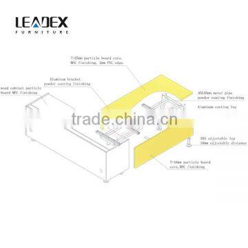 Luxury Wooden Executive Office Desk With Metal Frame photo-5