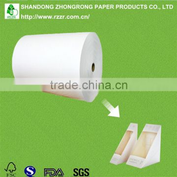 greaseproof PE coated paperboard for sandwich packaging