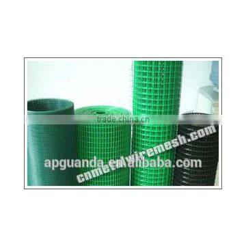 PVC coated welded wire mesh fence, opening size 1/2"x1/2"