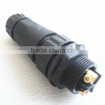 3 pin electric male female connectors rear panel mounted waterproof connector