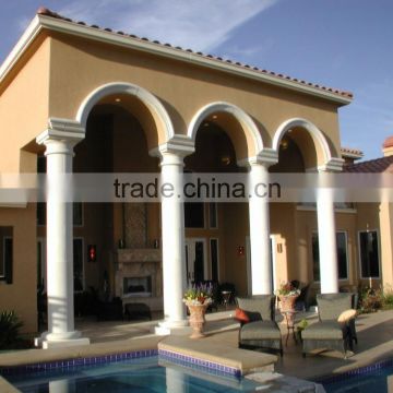 Seaside villa designs outside decoration round stone columns