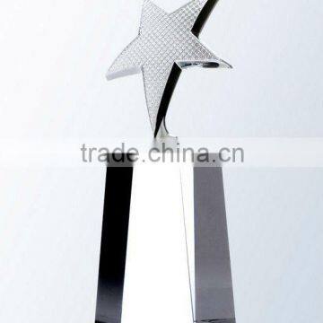 china supply years crystal star trophy for souvenir and corporation display(R-0546