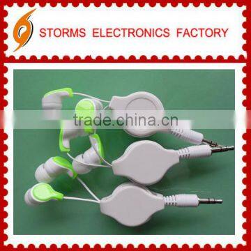 Mini retractable earbud customized logo for iphone China wholesale