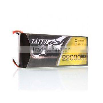 TATTU 22000mAh 22.2V 25C 6S1P LIPO BATTERY PACK