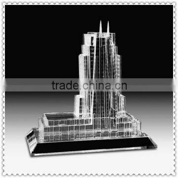 Optical Customized Crystal Building Model For Gift & Decoration