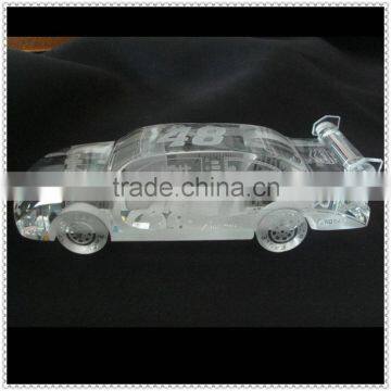 Handmade Crystal Engraved Car Figurine For Business Gifts