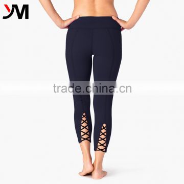 OEM Women Cross String Back Workout Fitness Legging For Yoga