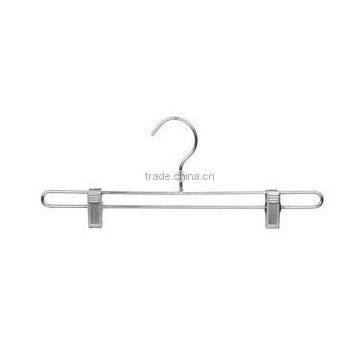HEAD Metal Bottoms Hanger w/Clips Polished Chrome Heavy Duty Box of 50