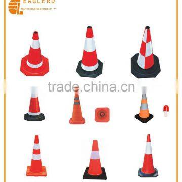 Road safety reflective traffic rubber cone