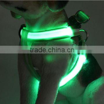 Wholesale LED dog harness pet harness vest dog collars and leashers