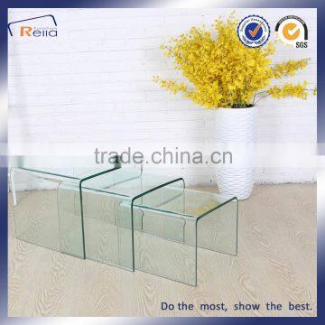 12 mm bent glass coffee table with SGS certificate