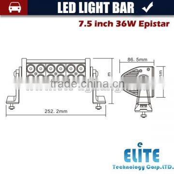 7.5 Inches 2520LM 36W Off Road Truck Work Light Led Flood Double Row Led Light Bar