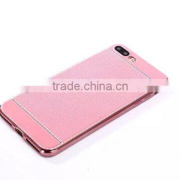 Litchi Leather Cover for Iphone 7 Plus, for Iphone 7plus Electroplate Tpu Case Cover Leather Case photo-2