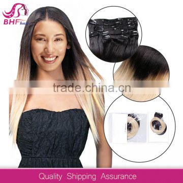 new product top grade clip in hair extensions for children