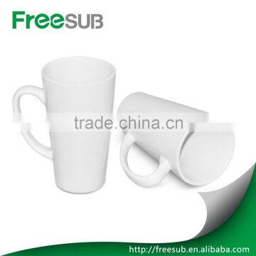 Wholesale blank white sublimation plastic coffee mug for sublimation printing