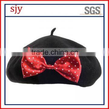 2015 hot sale wool felt wholesaler osette berets for kids