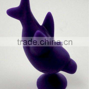 100% silicone dolphin shaped promotional decoration gift