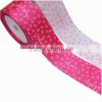 Wide grosgrain ribbon with little heart