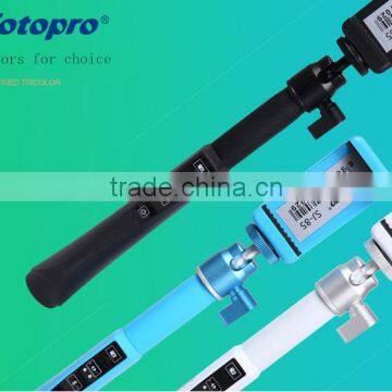 Fotopro colorful stable strong Smartphones camera extendable hand held Bluetooth Selfie Stick Monopod