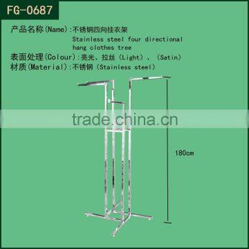 Clothing shop fittings metal adjustable coat display rack shelf