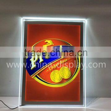 Crystal transparent acrylic led illuminated led sign display