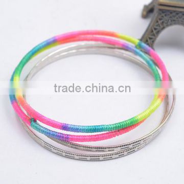 The latest exotic fashion Pure manual coloured thread heavy custom metal ally express wholesale bracelet