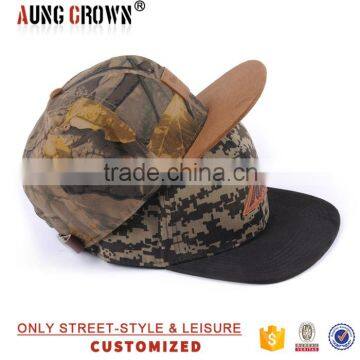Wholesale Cheap Flat Bill Cap/leather Patch Custom Hat photo-5