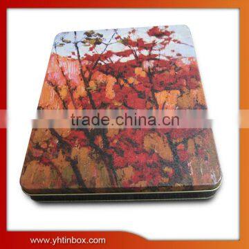 oil painting cookie tin box