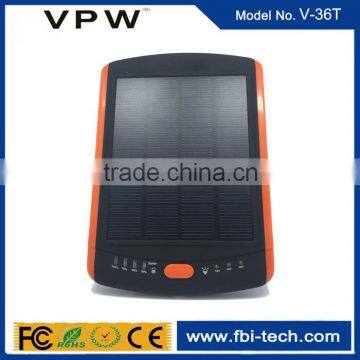 Traveling high capacity 23000mAh solar energy power portable waterproof solar power bank