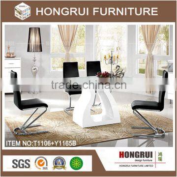 Modern clear tempered glass dining room table,dining table sets