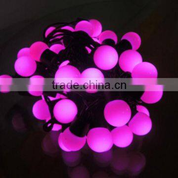 pink color holiday led bulb string light