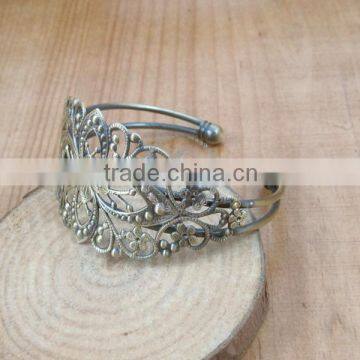 70*60mm Vintage Brass Oval Base Tray Bezels Bracelet Blank,antiqued Bronze Bracelet Cuff Tray Bezels 1900010 photo-2