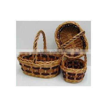 hot sell willow gift basket/flower basket for wedding/handmade flower basket