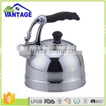 2.5L color coating tea whistling kettle induction stainless steel coffee kettle
