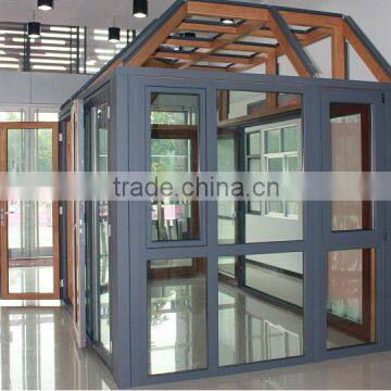 Modern Design Aluminum Alloy Glass House,green House, Sunroom/wood-aluminium Composite Sunroom photo-6