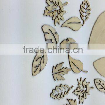 Table Decoration Gold Leaf Christmas Wood Yard Decorations photo-2