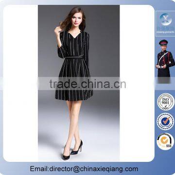 2016 Fashion Ladies Stripes Formal Dress Women Formal Maxi Dress